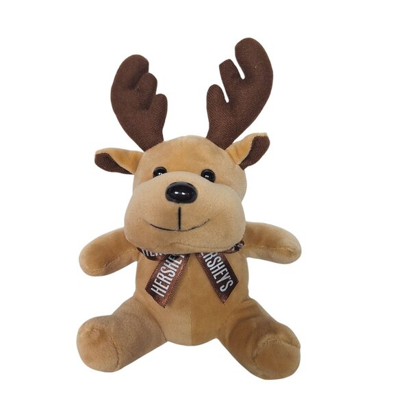 Galerie Hershey's Brown Reindeer Moose Christmas Plush Stuffed Animal 8" - Picture 1 of 6